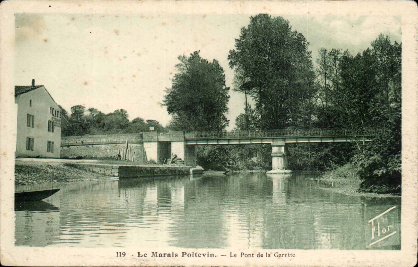 Sumpf Poitevin CPa die Brucke von Garette