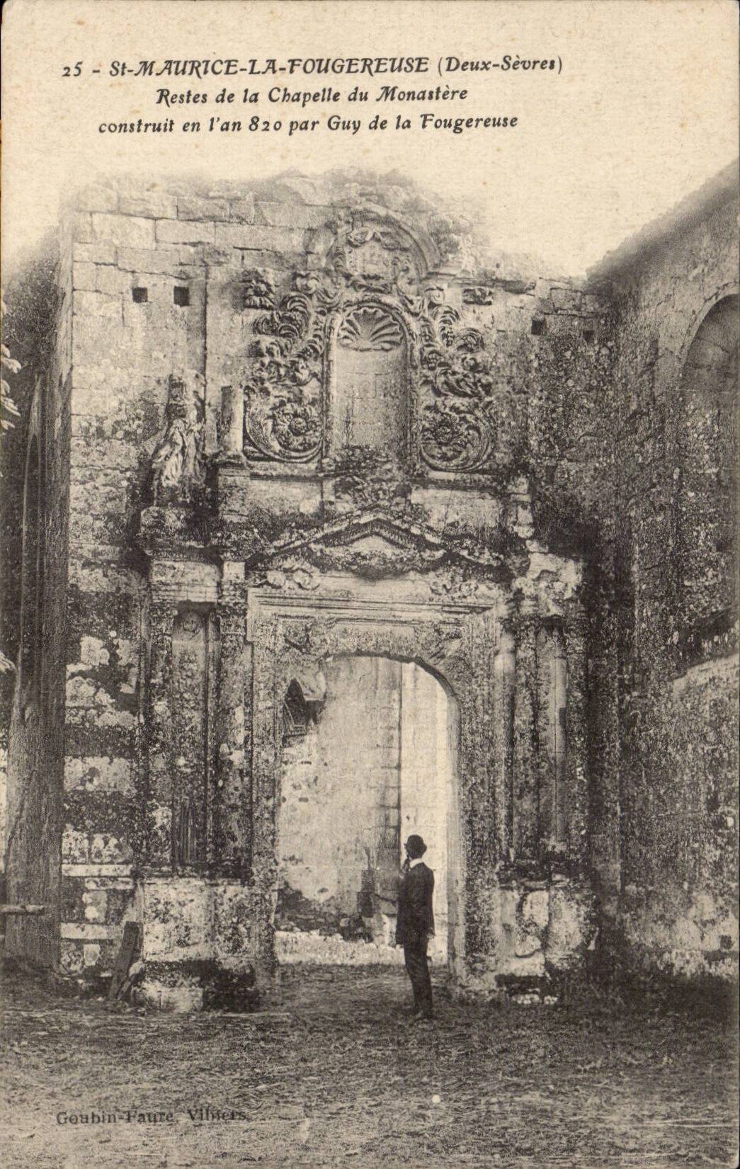 Saint Reste Maurice-Fougereuse CPA der Wolbung des Klosters errichtet von Guy von Fougereuse