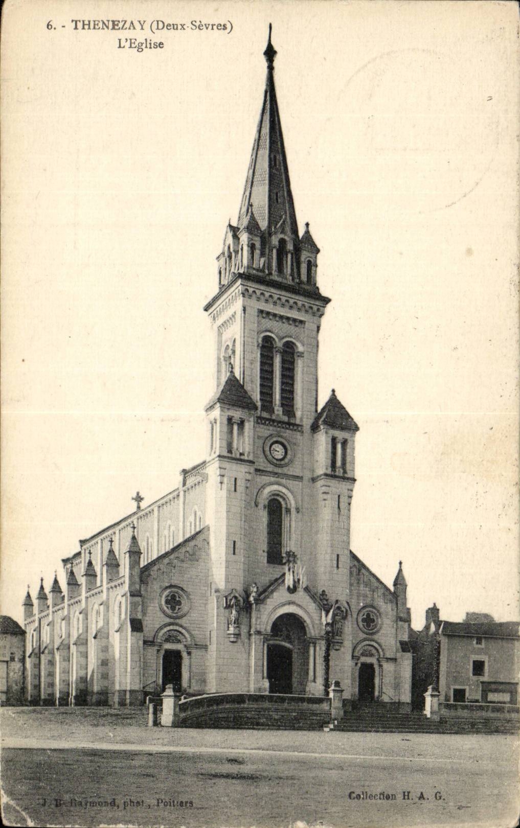 Thenezay - the Church - CPA