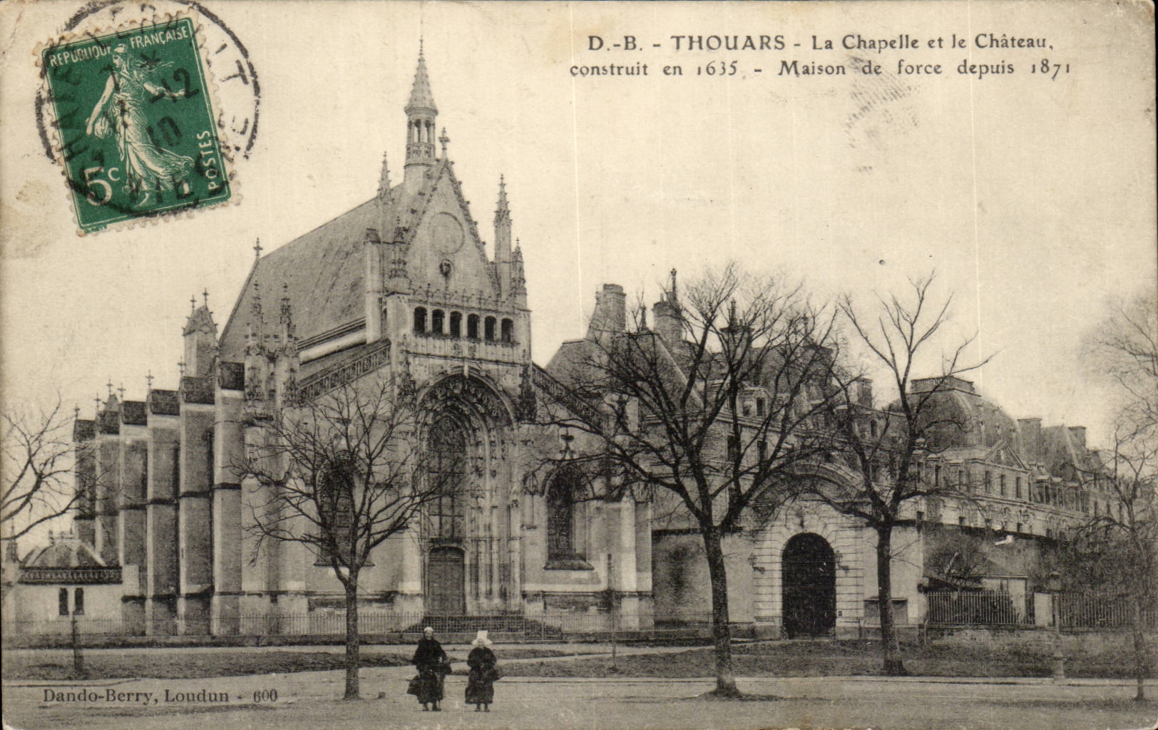 Thouars - La Chapelle und das Schloss - errichtet 1635 - Haus der Korrektur - CPA