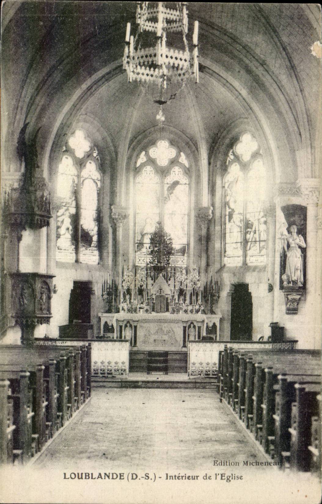 InnenLoublande CPA der Kirche