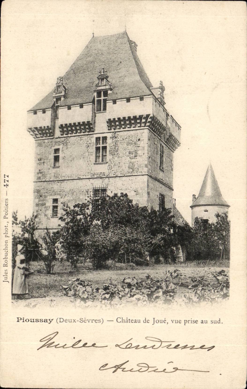 Ploussay CPA Schloss der Backe gesehen in vom Suden