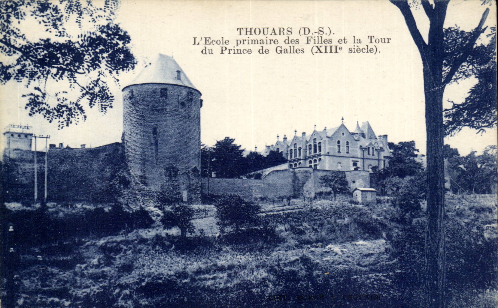 Thouars CPA Volksschule der Madchen und der Aufsatz des Prinzen de Galles