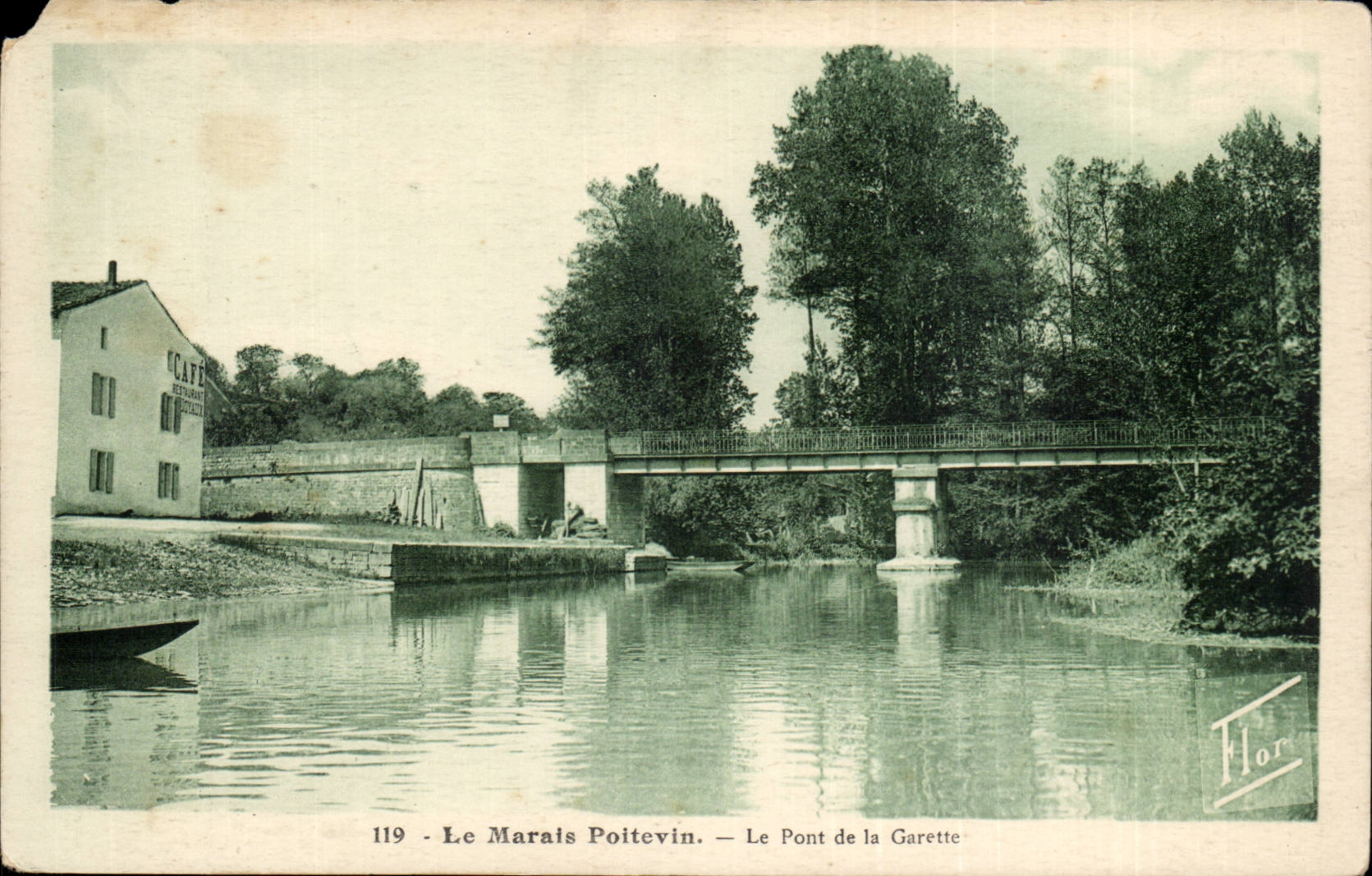 Das Sumpf poitvevin CPA die Brucke von Garette