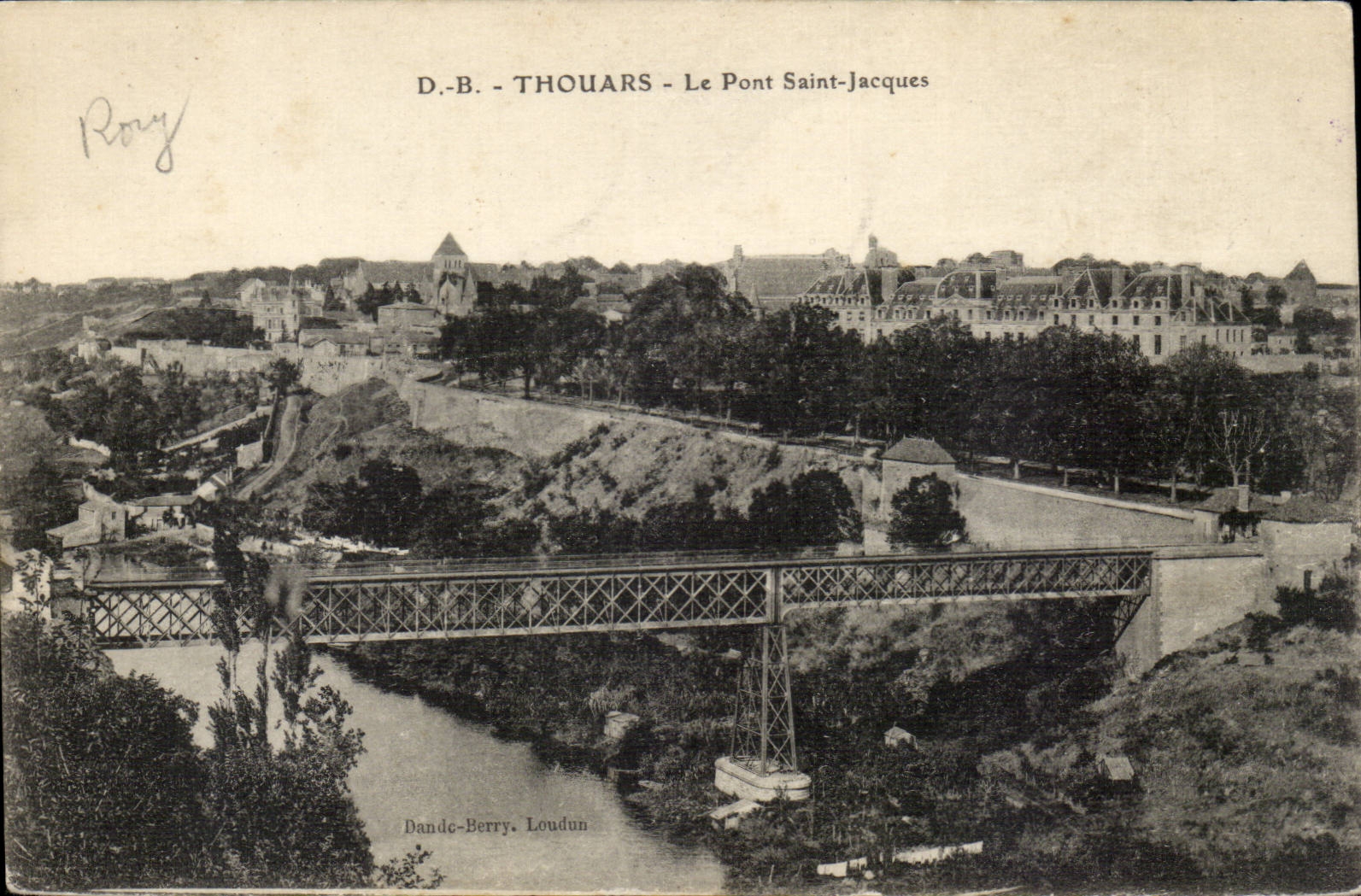 Thouars CPA die Brucke Saint Jacques