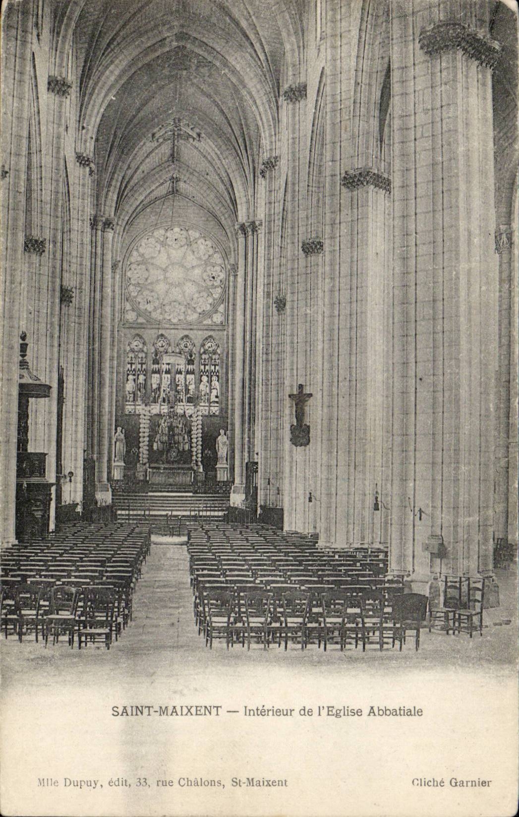 Saint Interior Maixent CPA of the abbey church