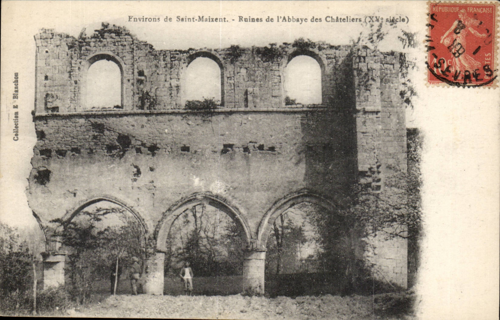 Umlagerungen Saint Maixent CPA der Ruinen der Abtei von Chateliers