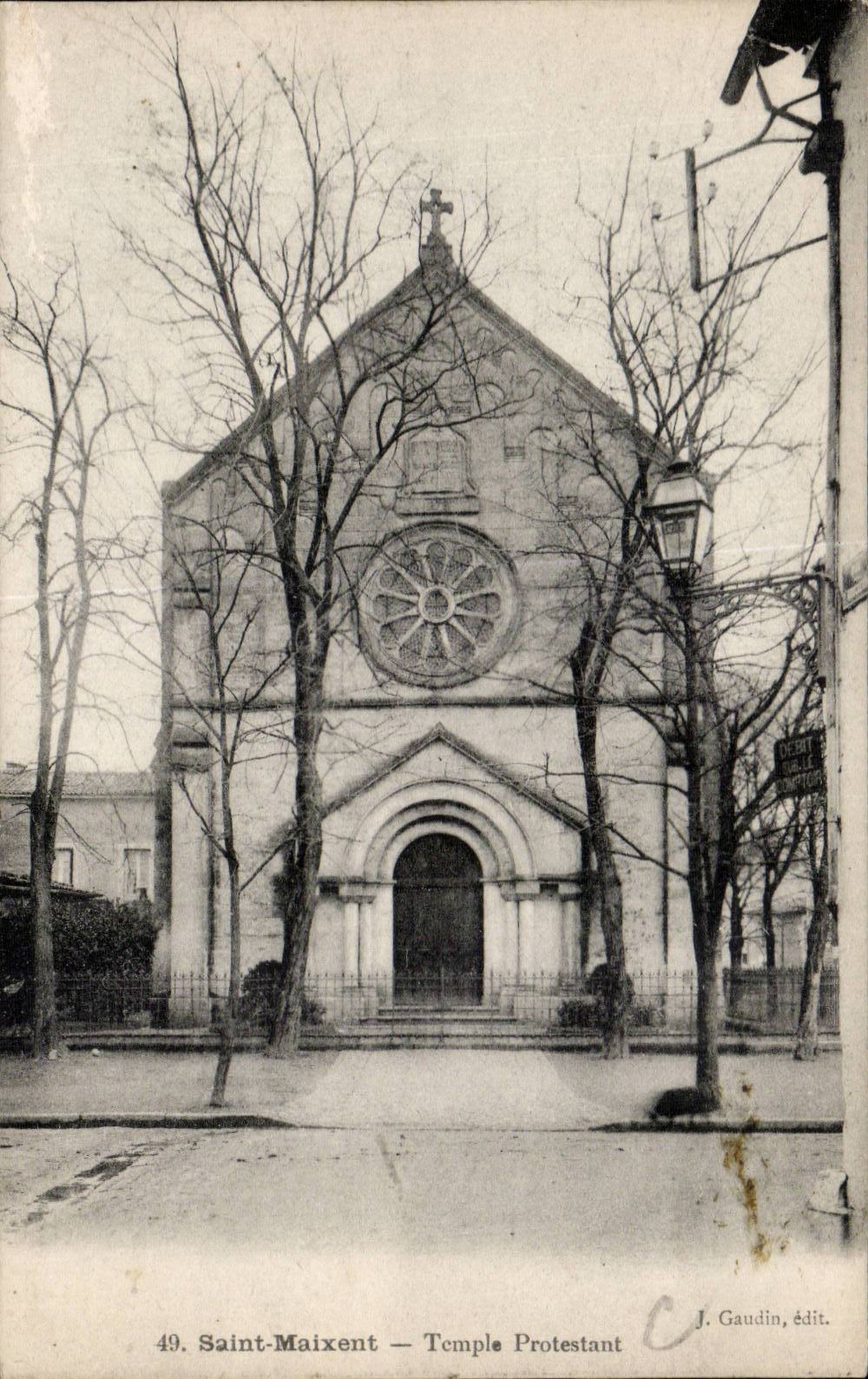 Saint Maixent CPA Protestant Temple