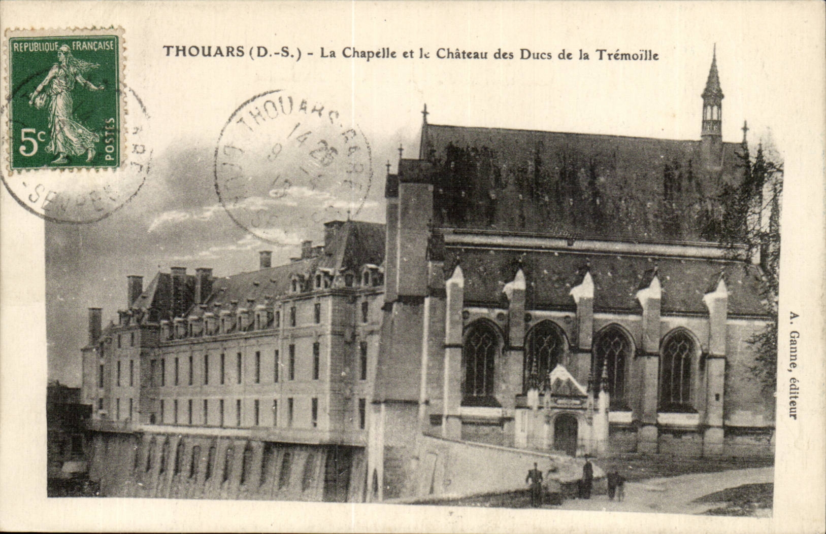 Thouars CPA die Wolbung und das Schloss der Herzoge von Tremoille