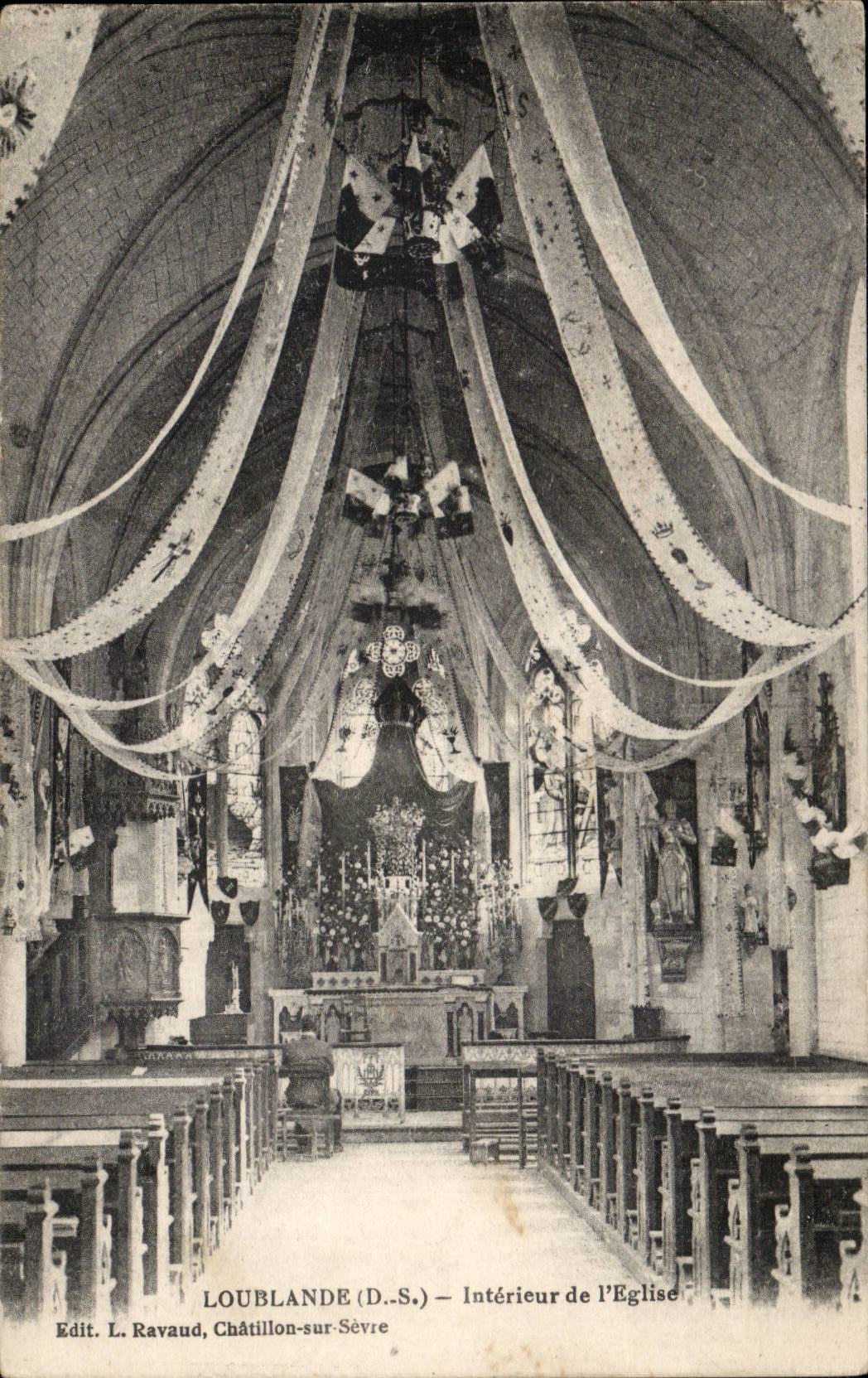 InnenLoublande CPA der Kirche