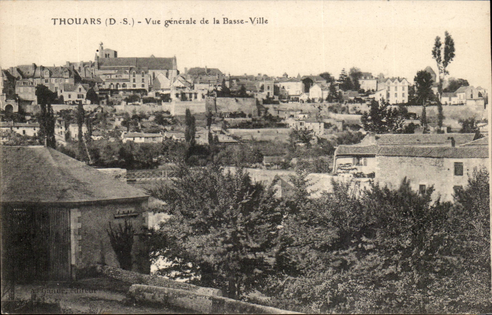 Thouars CPA Ansicht der niedrigen Stadt