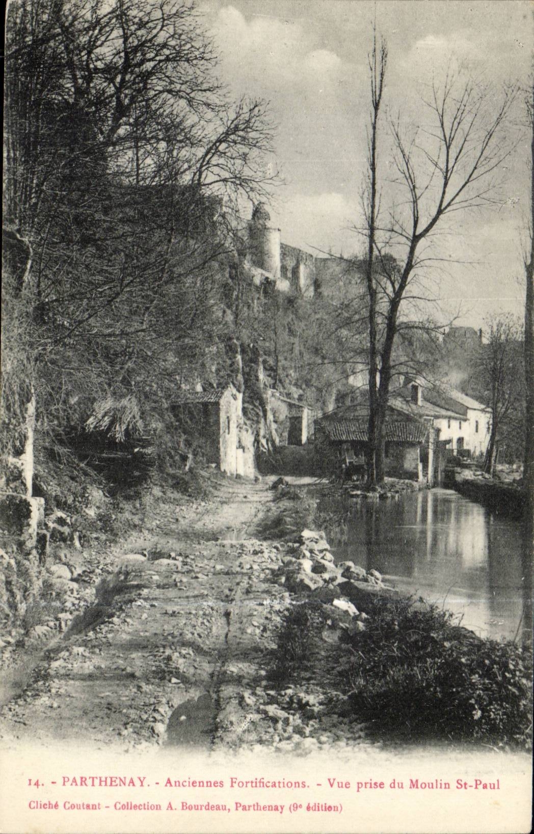 Parthenay CPA Old fortifications Seen from of the mill St Paul
