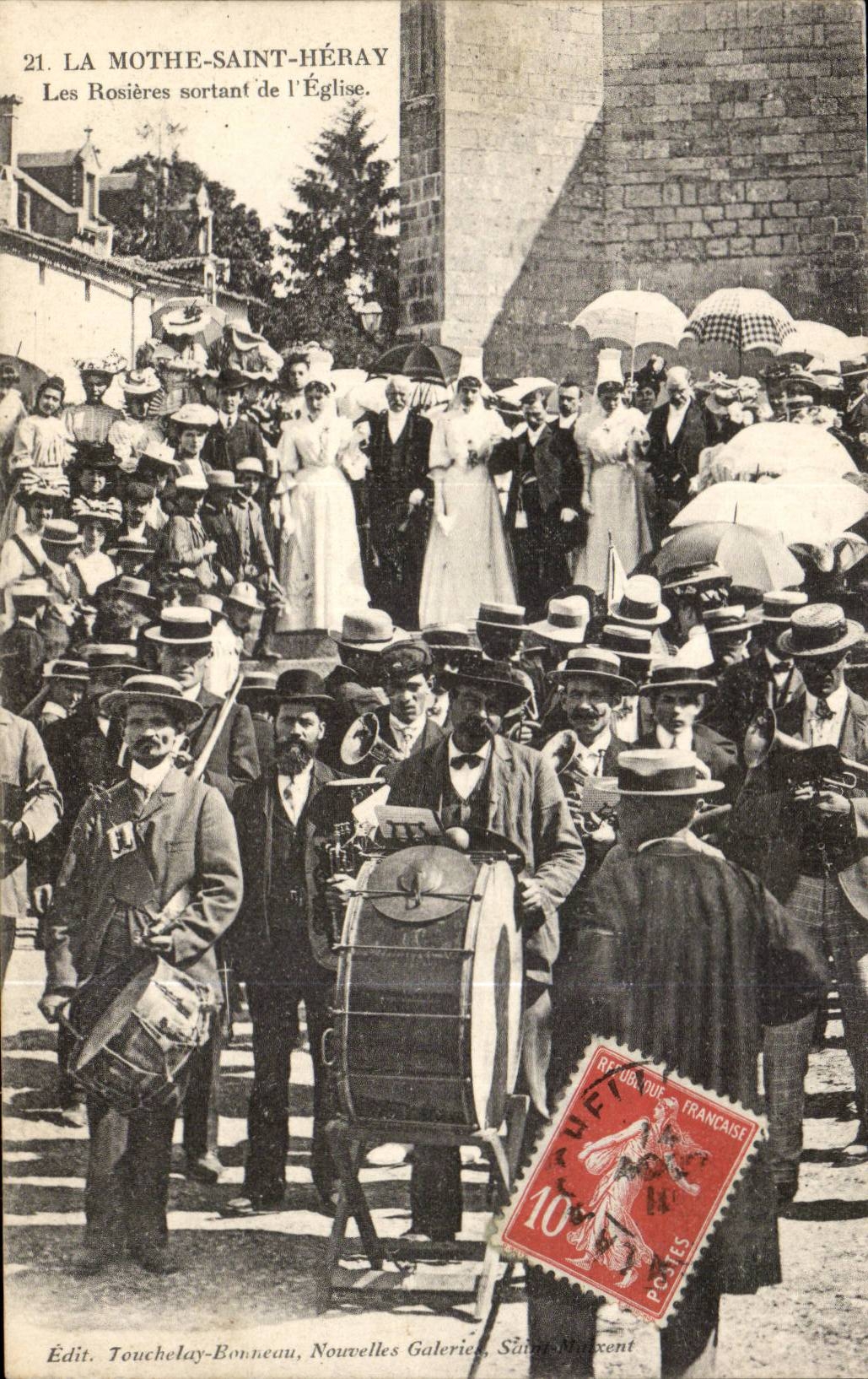 Heilige Mothe Hebay CPA rosieres abgehend von der Kirche TOP (Musikmusiker trommeln Trompete)