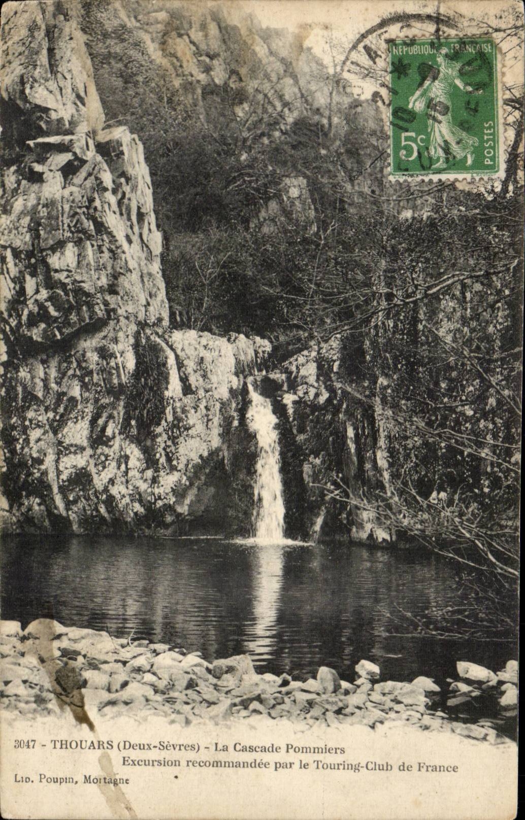 Thouars CPA the casade Apple trees Excursion recommandee by Touring Club of France