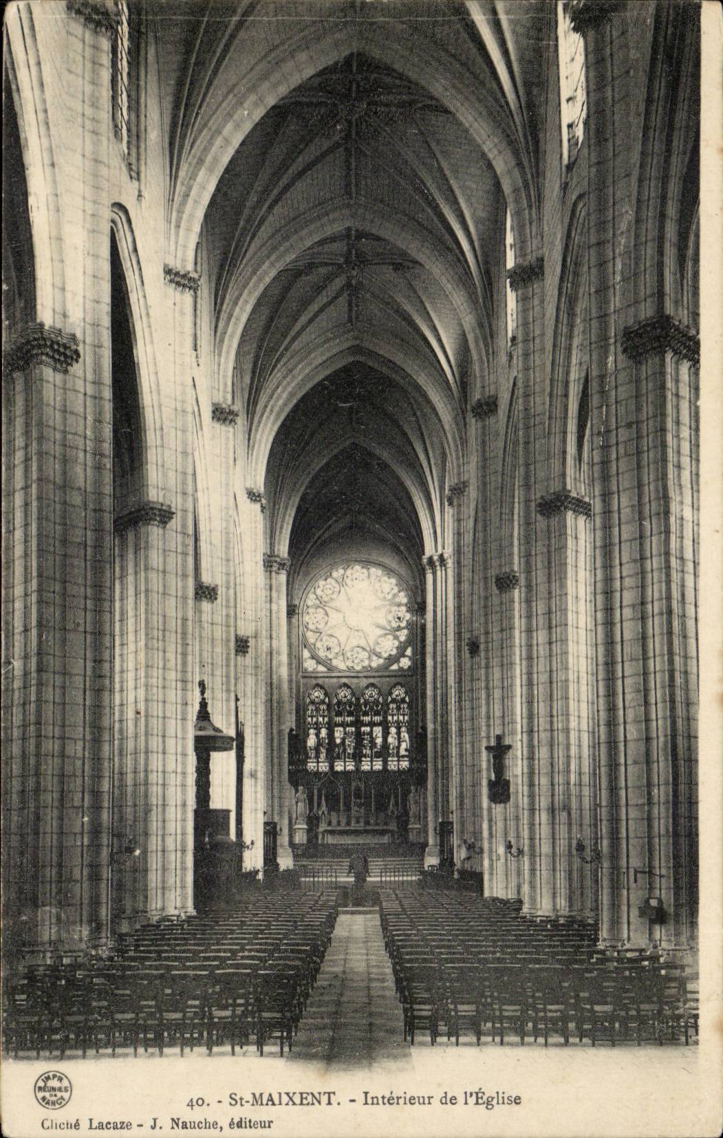 Saint Interior Maixent CPA of the church