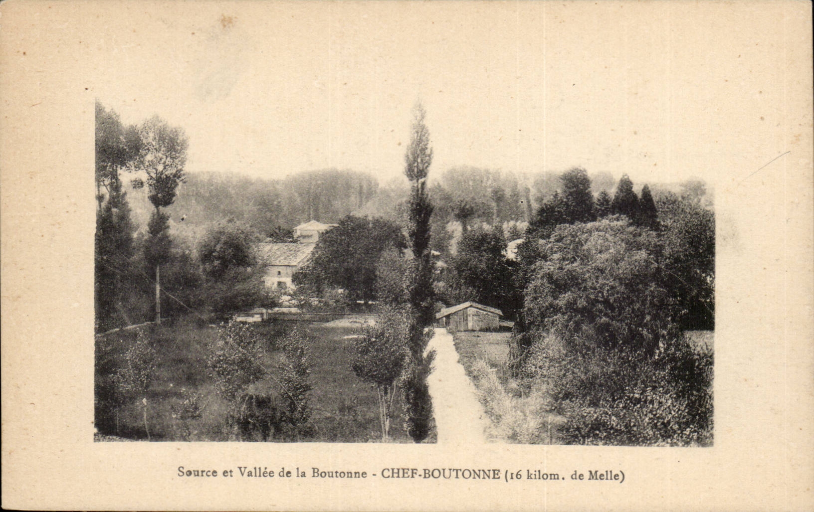 CPA Source and valley of Boutonne Chief Button 16 km of Miss