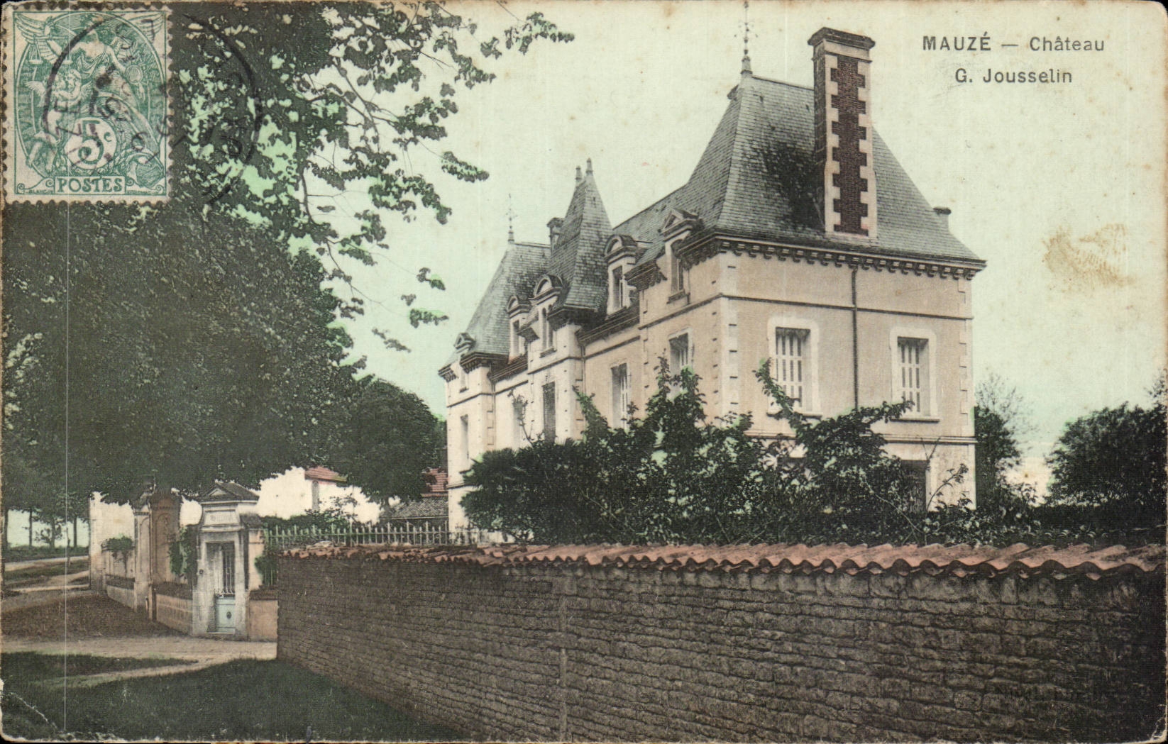 Mauze CPA the castle G Joussein