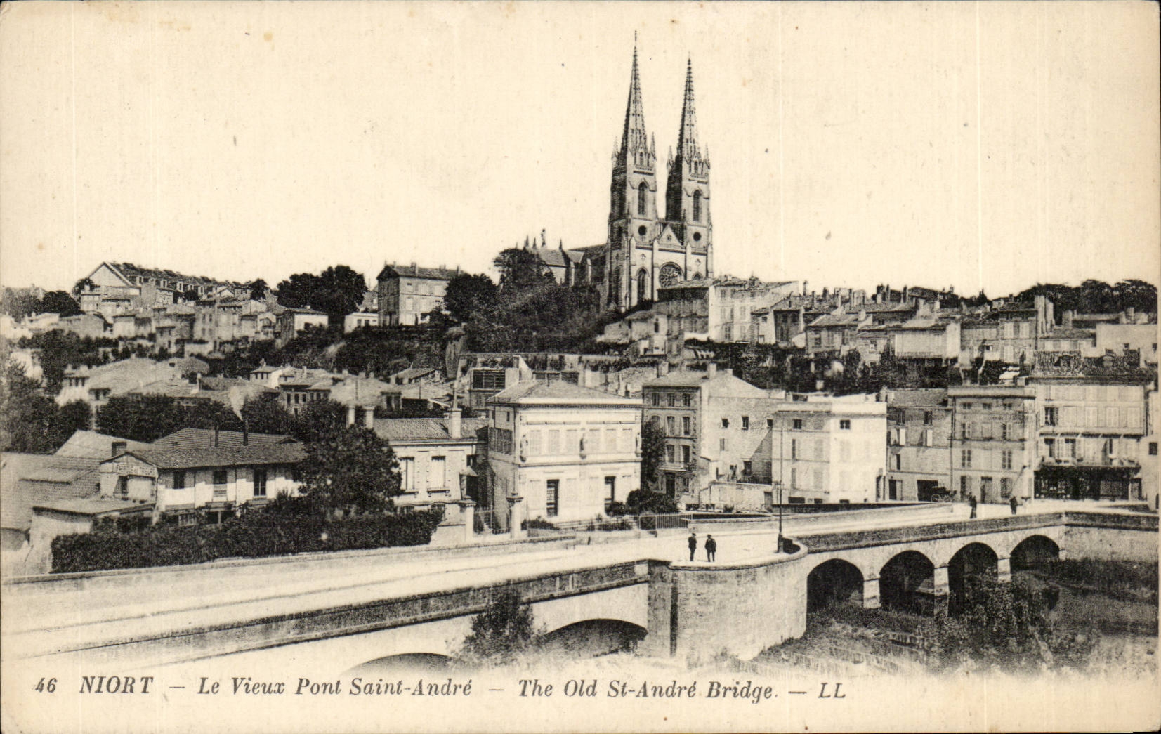 Niort CPA the old bridge Saint Andre