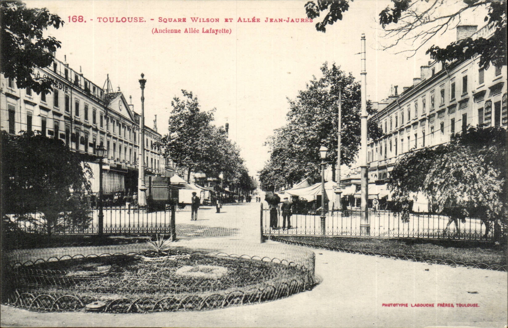 Toulouse CPA Square Wilson et allee Jean Jaures (ancienne allee Lafayette)