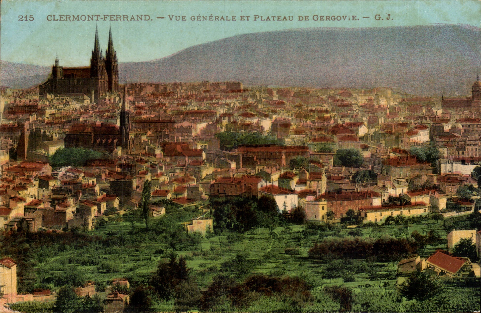 Ansicht Clermont-ferrandCPA und Platte von Gergovie