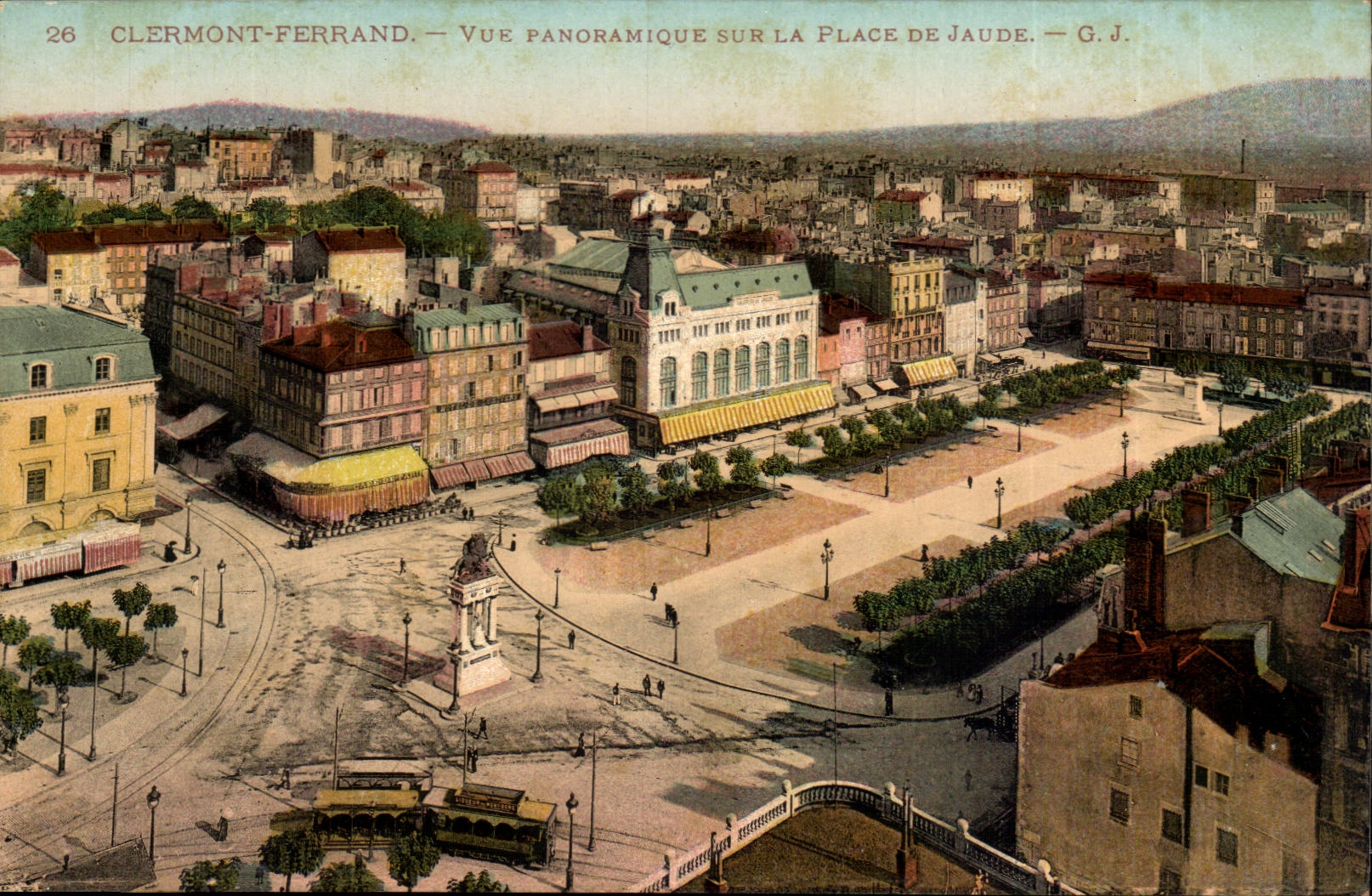 Panoramische Ansicht Clermont-ferrandCPA des Ortes von Jaude
