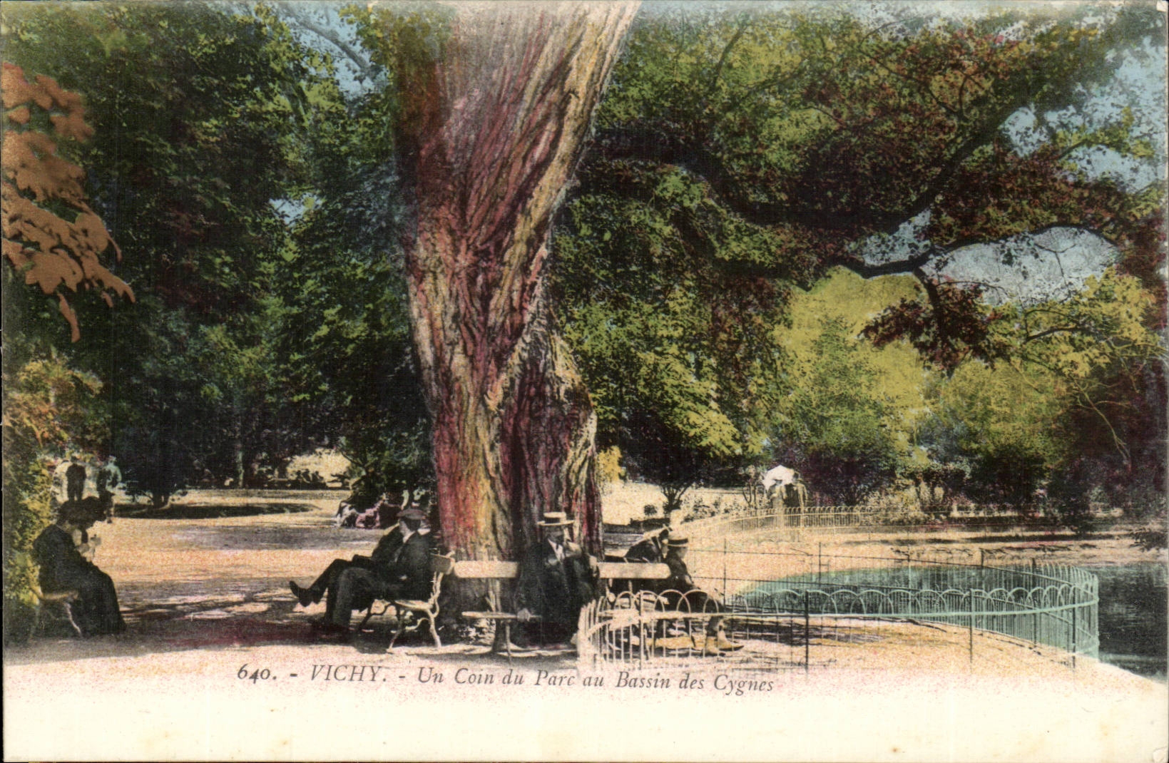 Vichy - a Corner of the Park to the Basin of the Swans - CPA