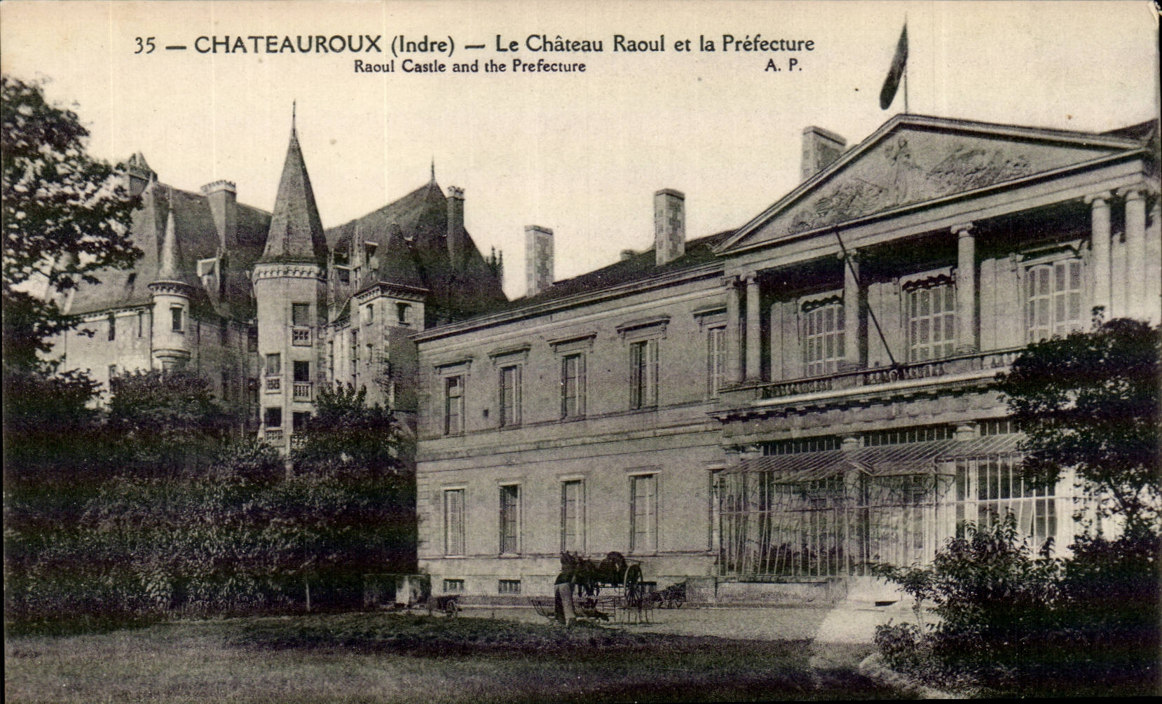 Chateauroux CPA the Raoul castle and Prefecture