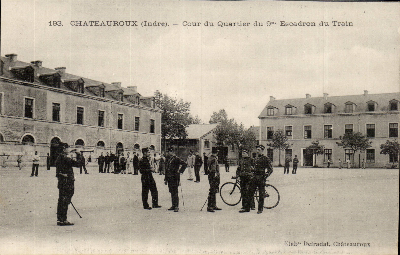 Chateauroux CPA Court of the district of the 9th Squadrons of the train