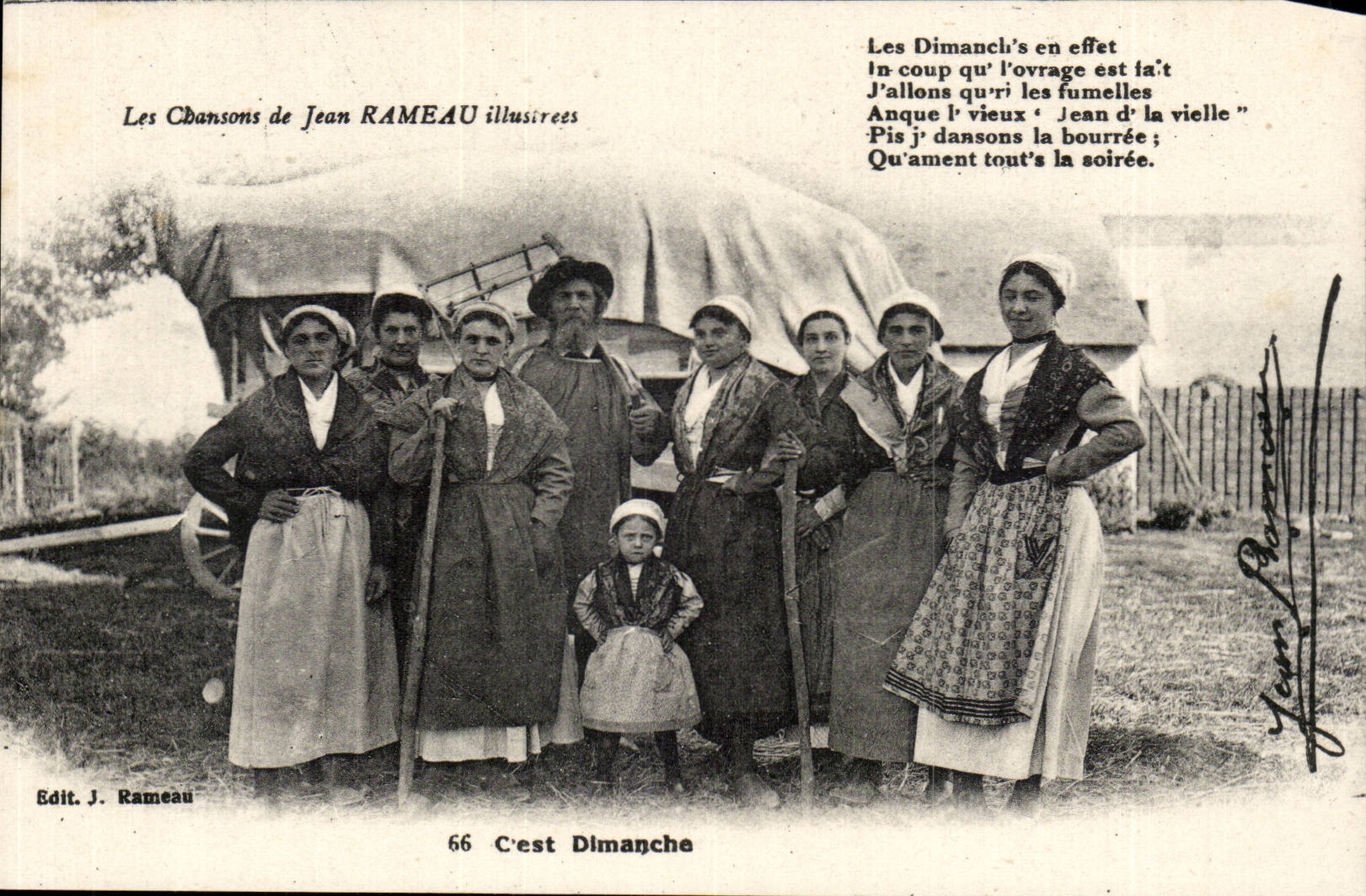 The songs of Jean Rameau it is Sunday (folklore peasant)