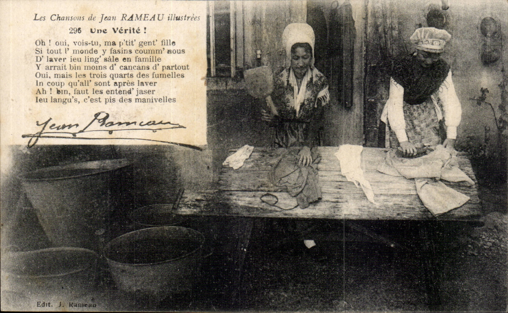 Illustrated songs of Jean Branch a truth Washing machines CPA TOP