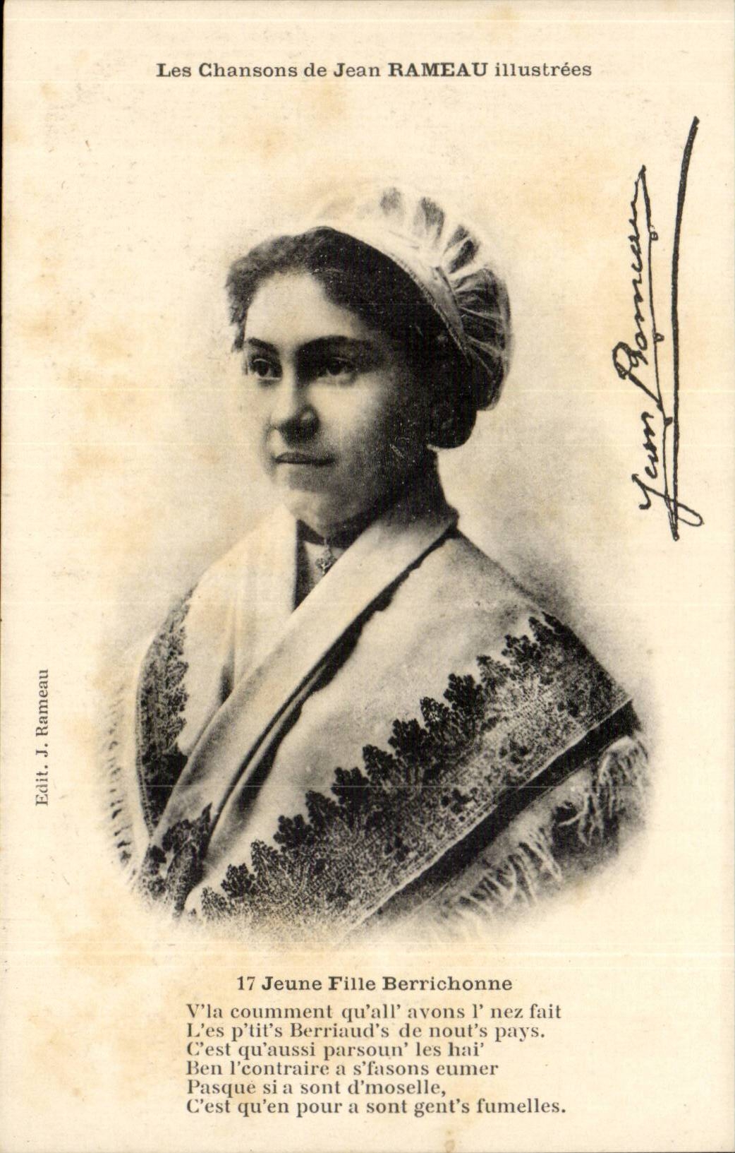 Illustrated songs of Jean Branch girl berichonne CPA TOP