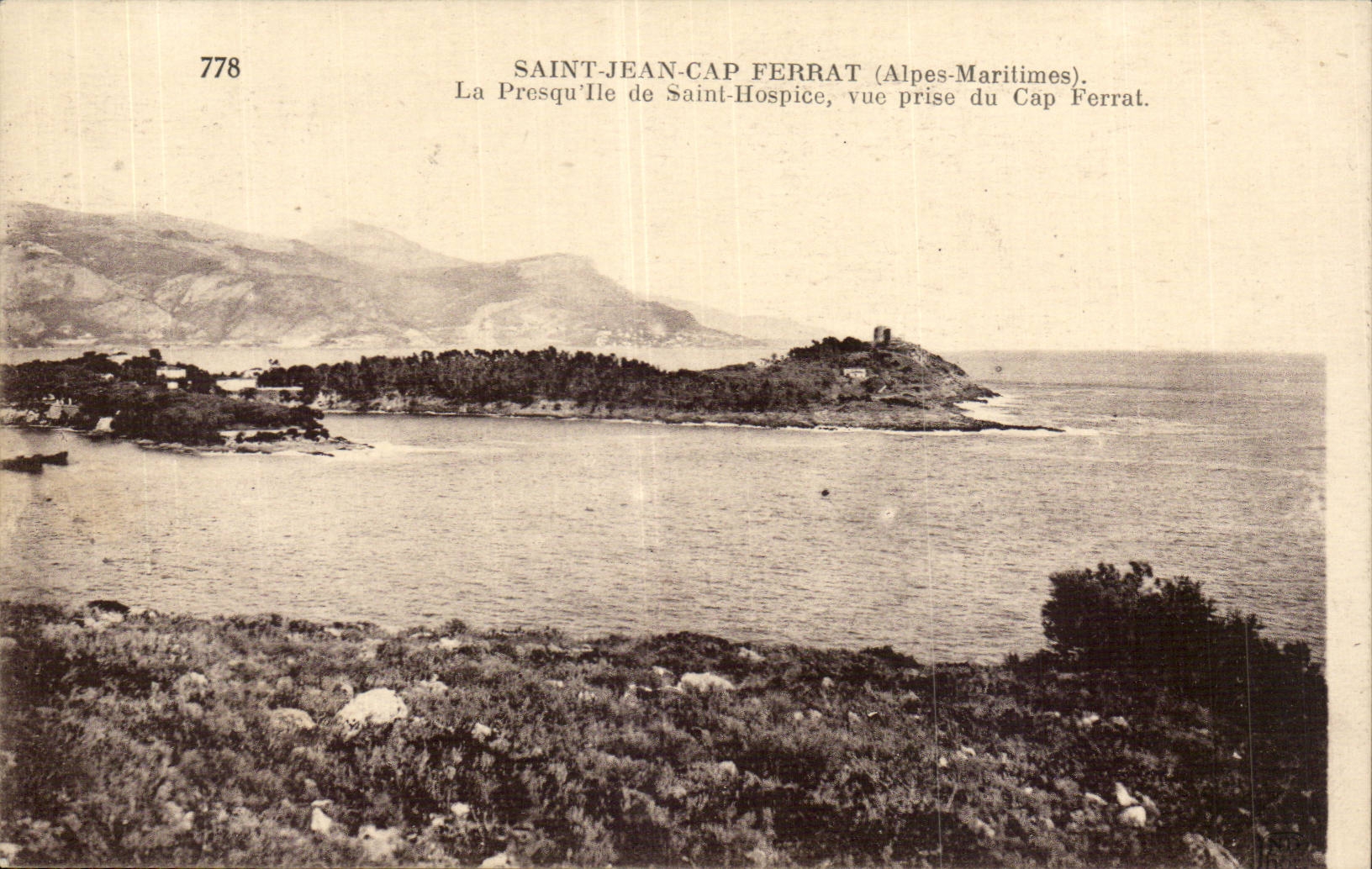 Saint Jean Cape Ferrat CPA peninsula of Saint Old people's home seen from of the course ferrat