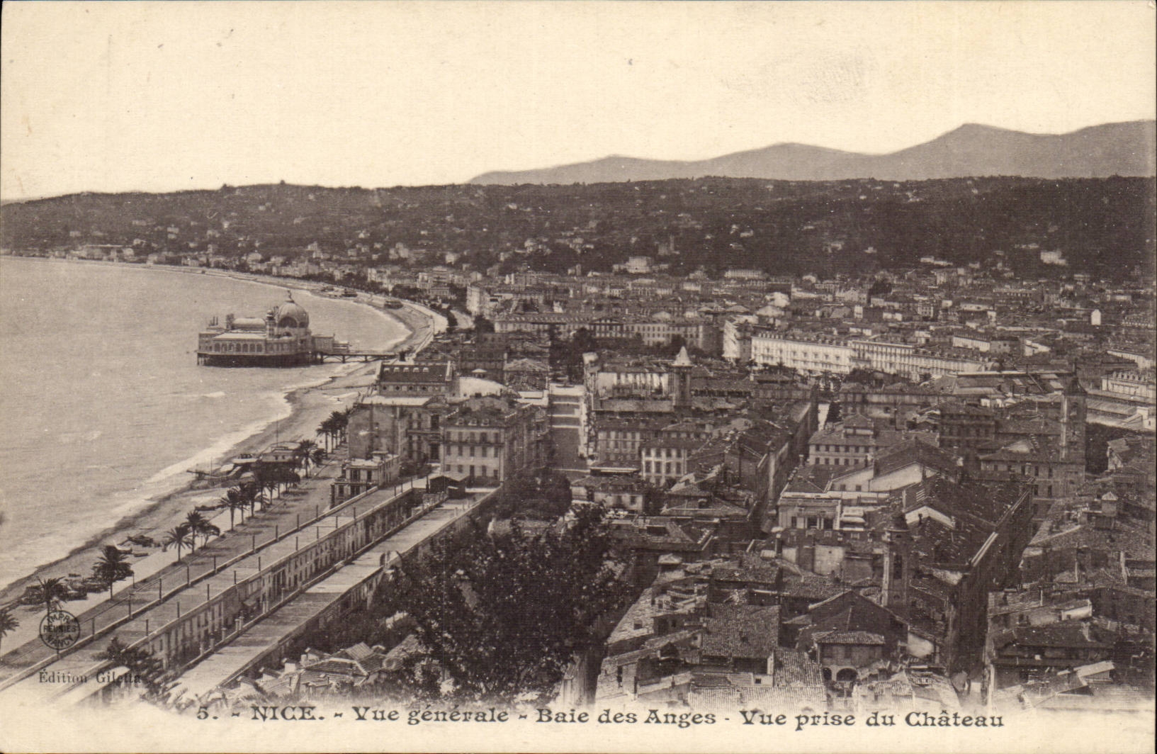 Nice CPA View Bay of the angels Seen from of the castle