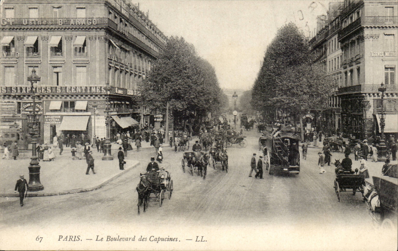 Paris CPA Boulevard of the Nasturtiums
