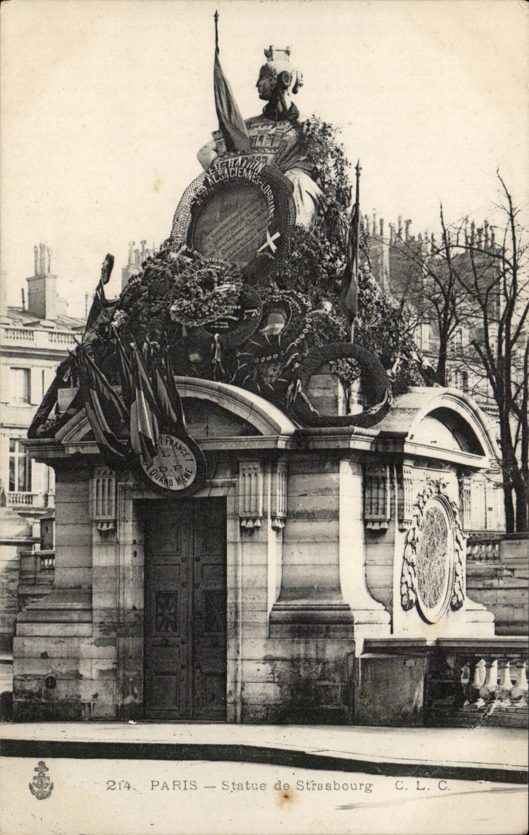 Paris CPA Statue de Strasbourg