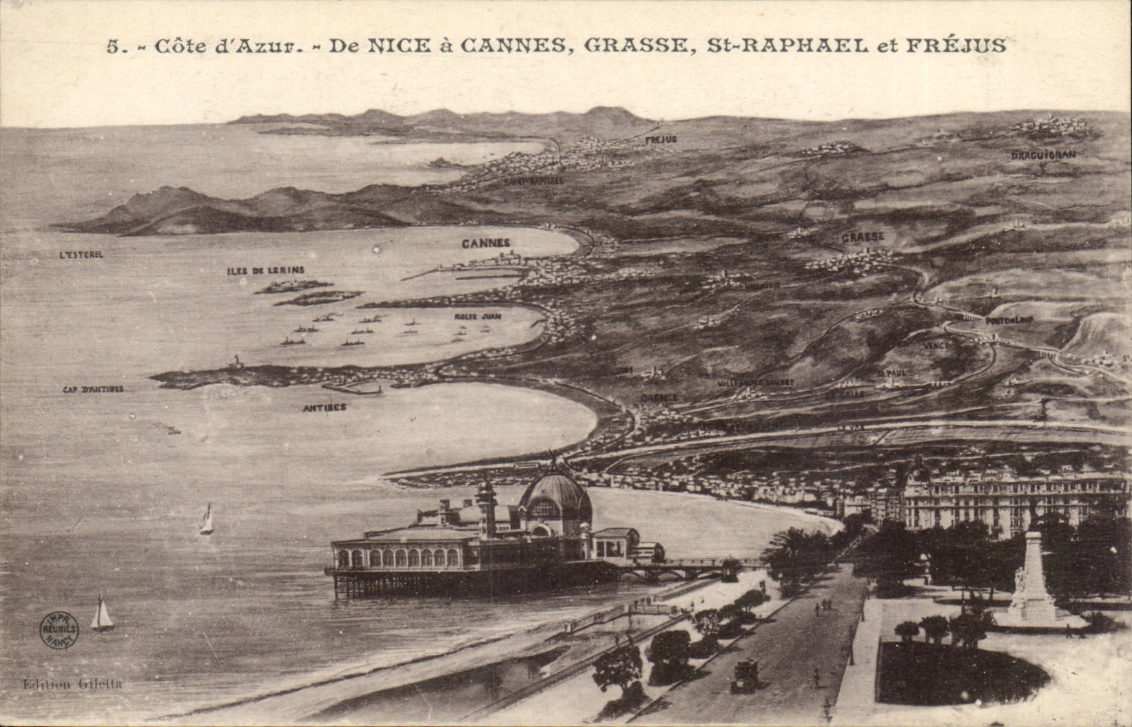 Nice CPA of Nice has Fatty Canne St Raphael Frejus