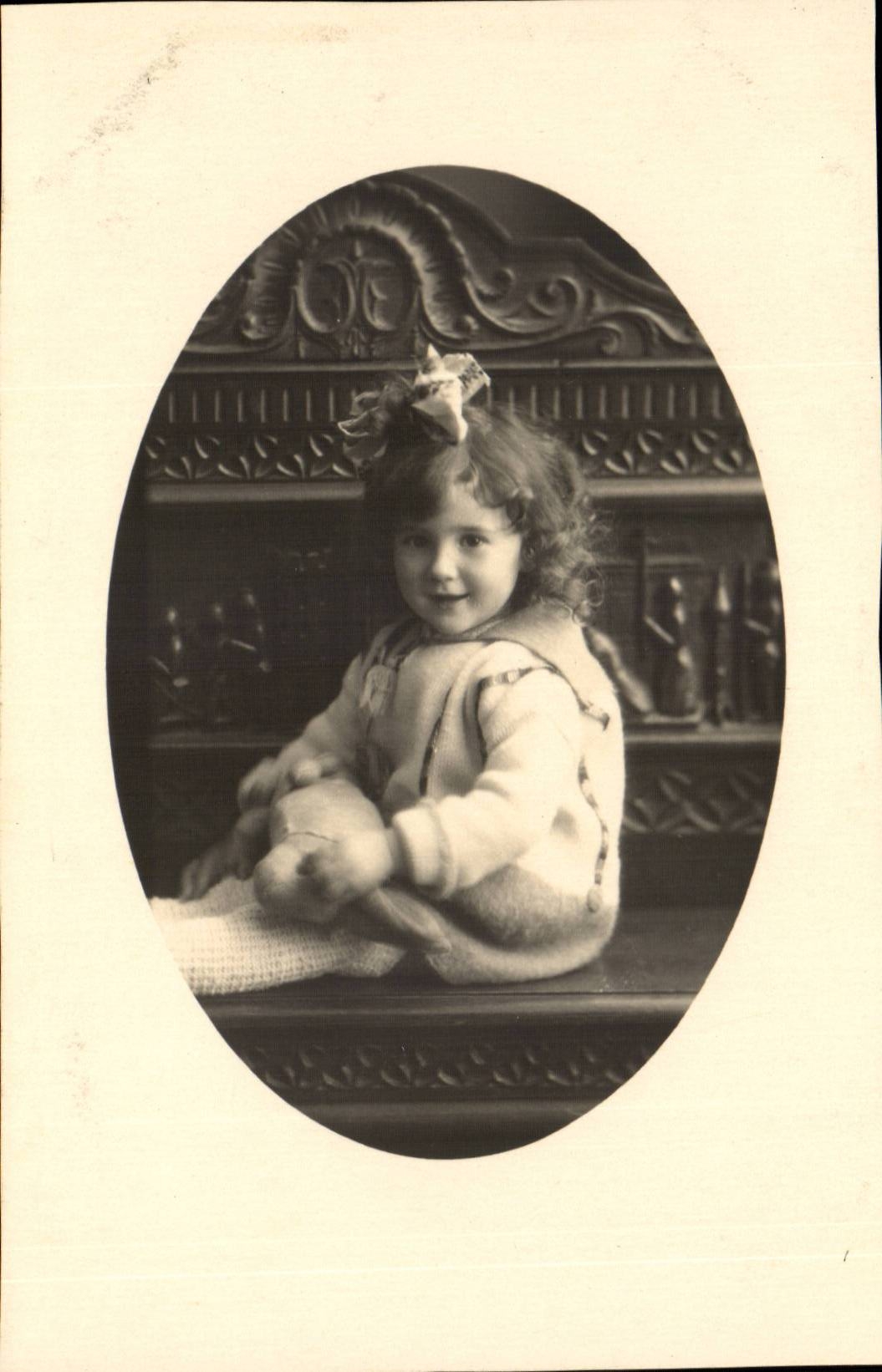 Real photo Renee Polette Chateauroux September 1929 Child baby