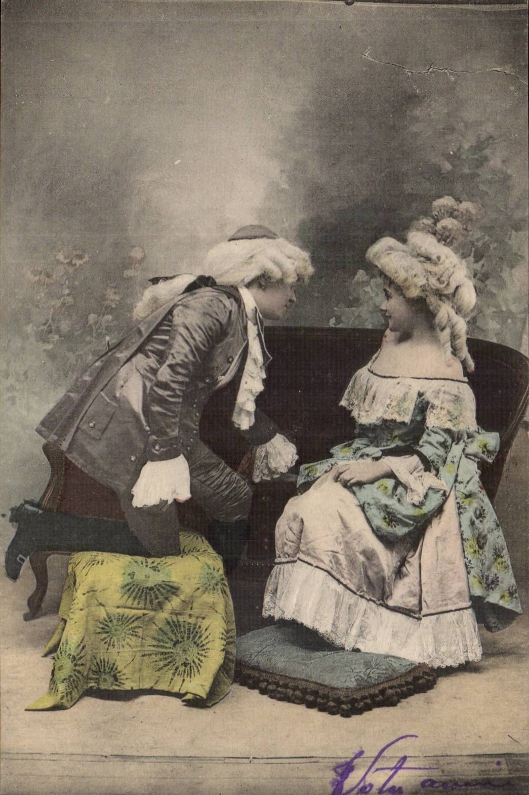 CPA Fantasy Woman and gentleman Children