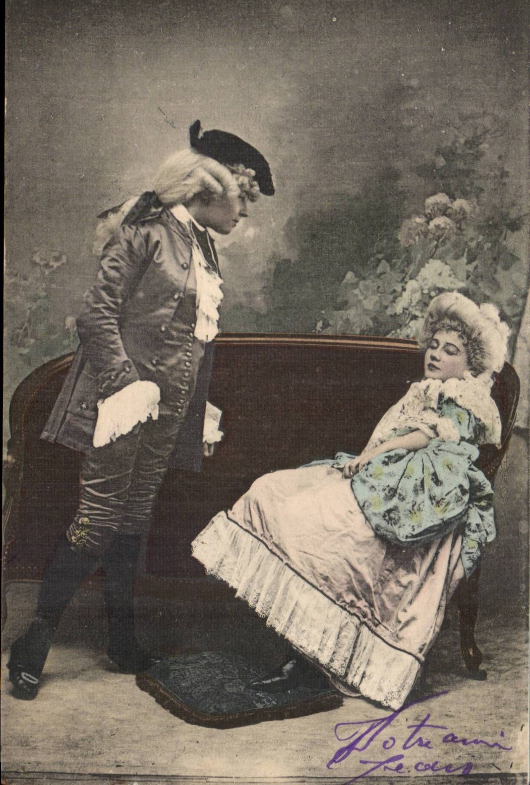 CPA Fantasy Woman and gentleman Children