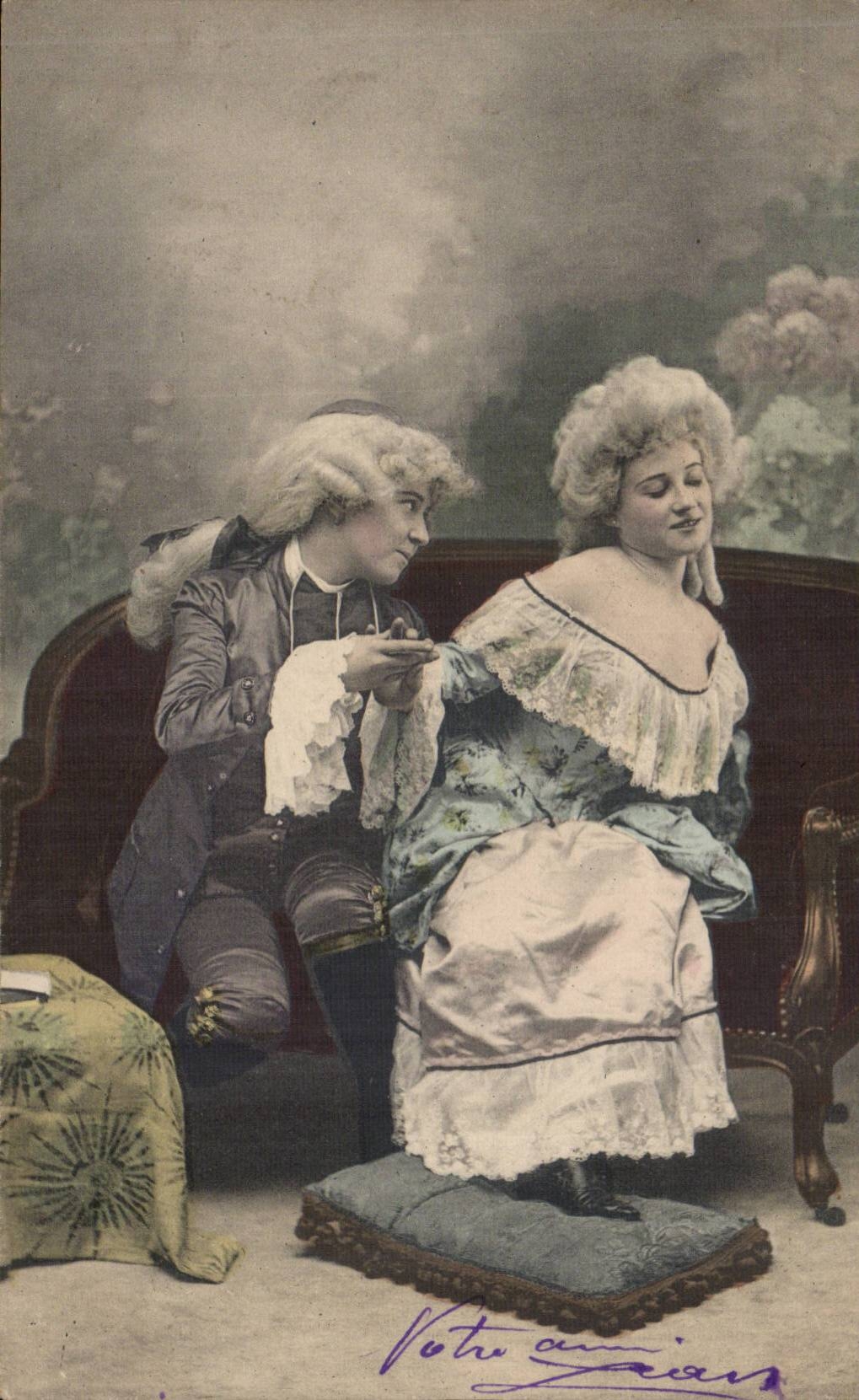 CPA Fantasy Woman and gentleman Children