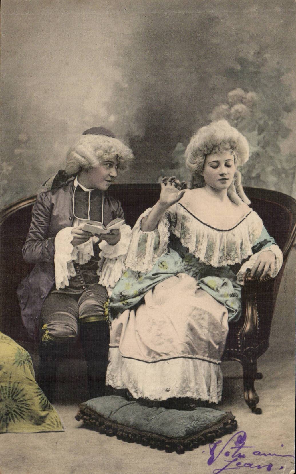 CPA Fantasy Woman and gentleman Children