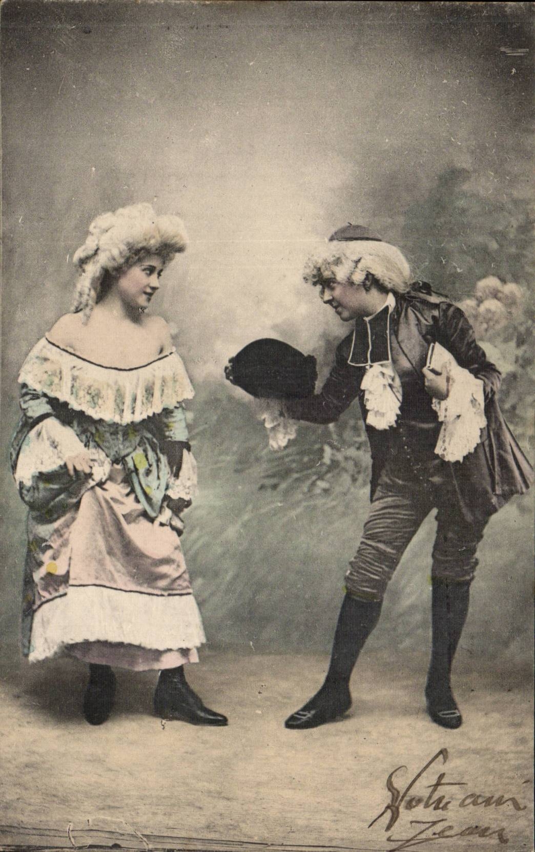 CPA Fantasy Woman and gentleman Children