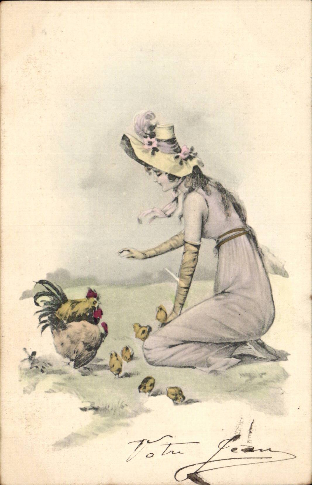 CPA Fantasy Woman and hens Chicks