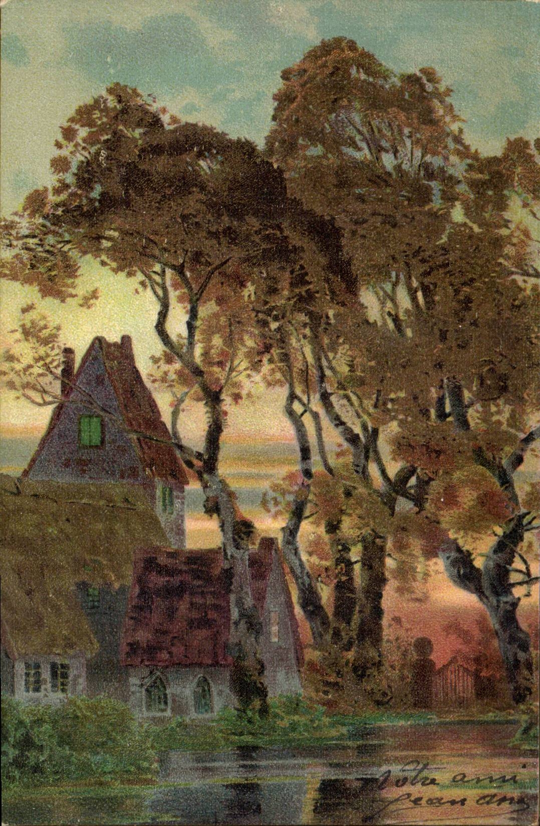 CPA Fantaisie Paysage