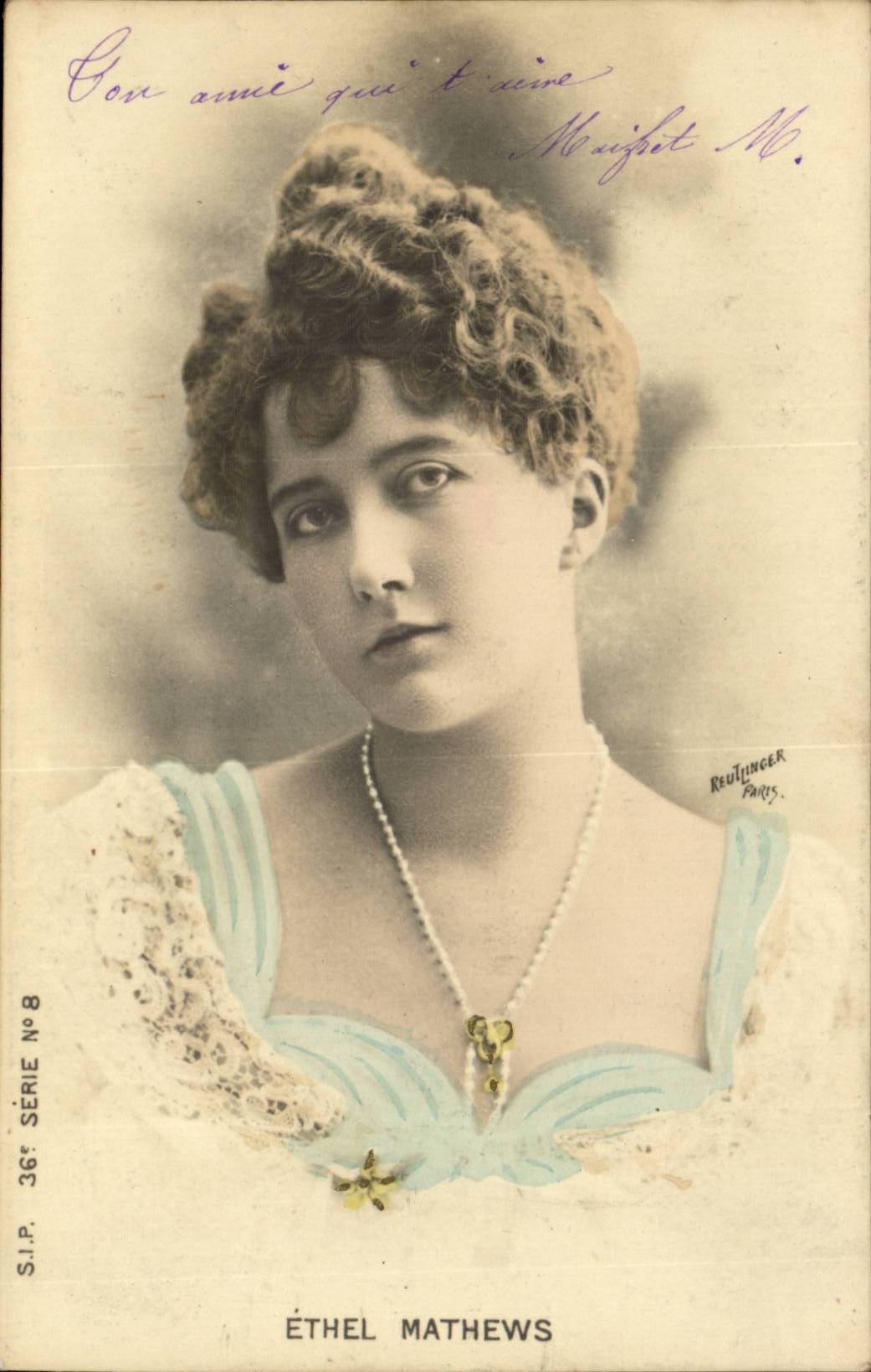 CPA Fantasy Woman Ethel MAthews