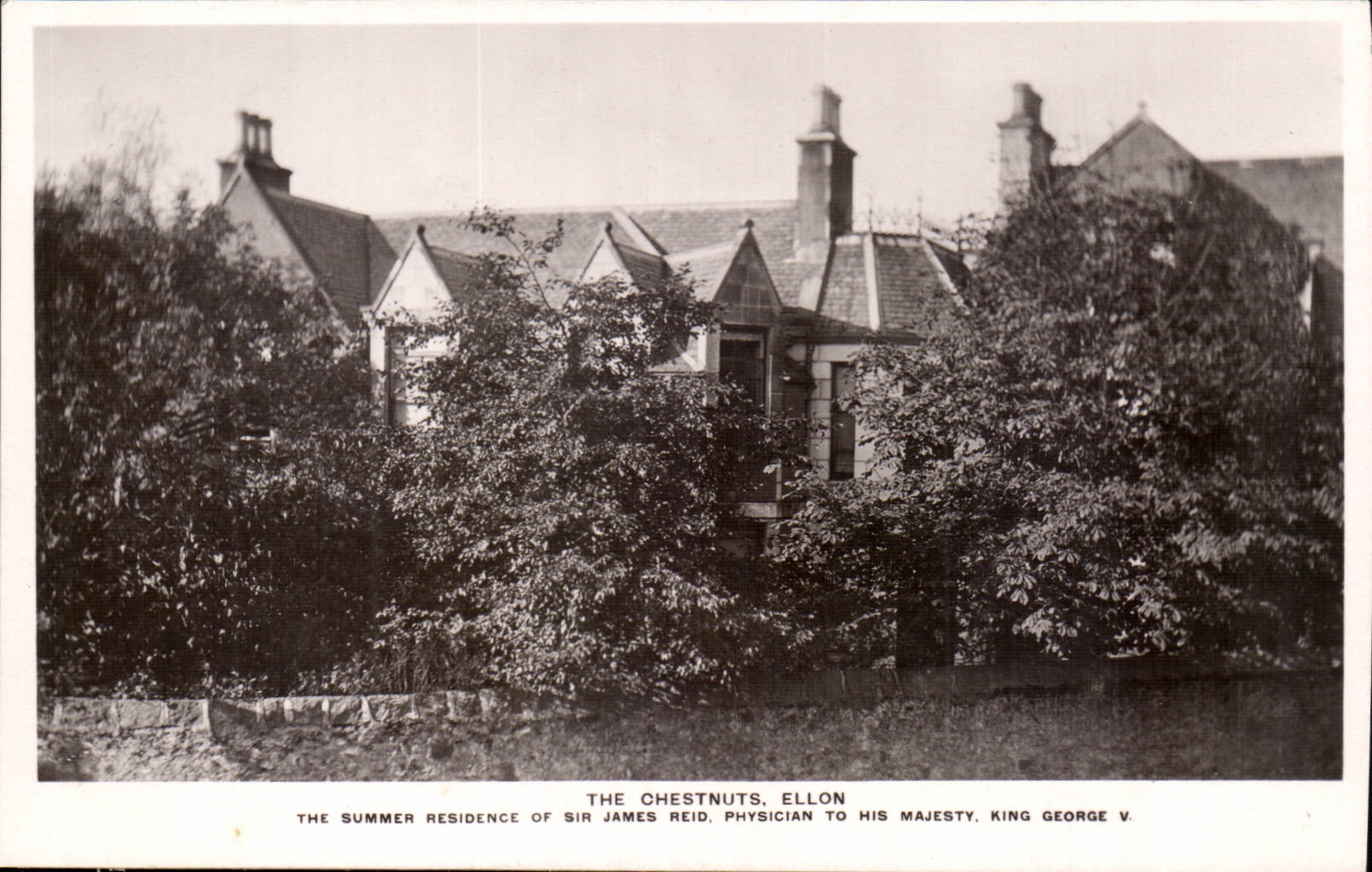 The United Kingdom The Chestnuts Ellon Summer residence off to sir James Reid physician to his majesty King George V