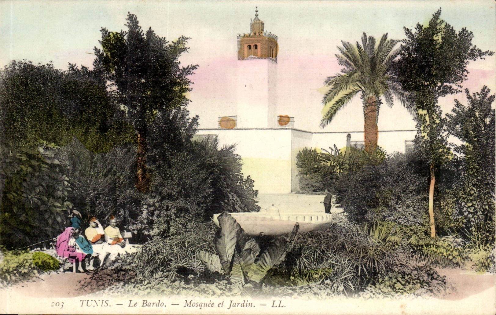 Tunisia Tunis CPA Bardo Mosque and garden