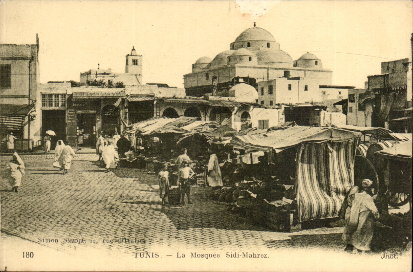Tunisia Tunis CPA the mosque Sidi Mahrez