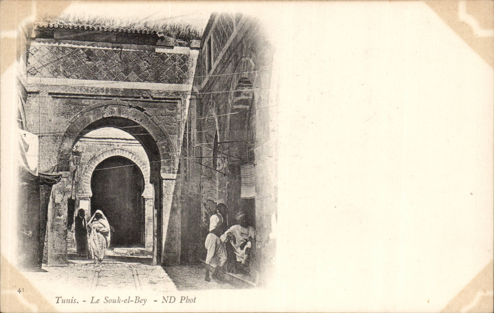 Tunisia CPA Tunis the souk El Bey