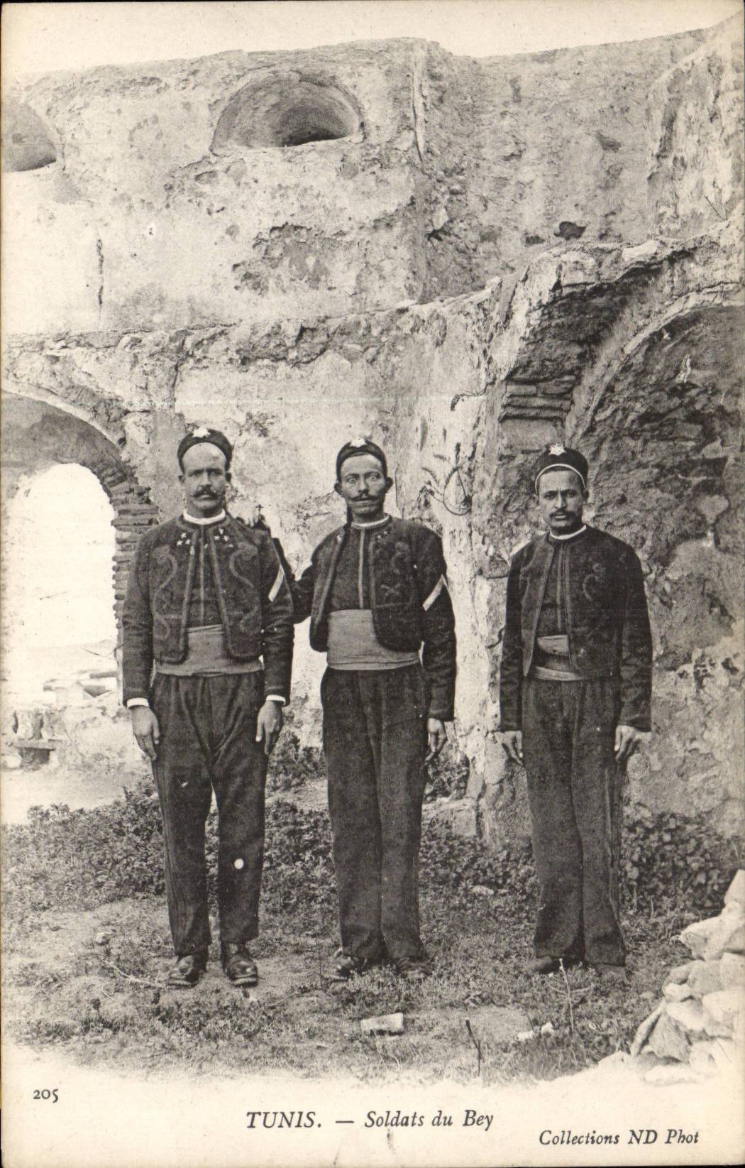 Soldaten Tunesien-Tunis CPA des Bey